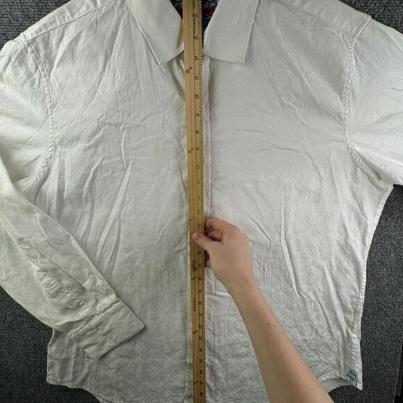 Robert Graham White Long Sleeve Button Up Shirt Men Size 2XL Floral Classic Fit - Picture 3 of 16